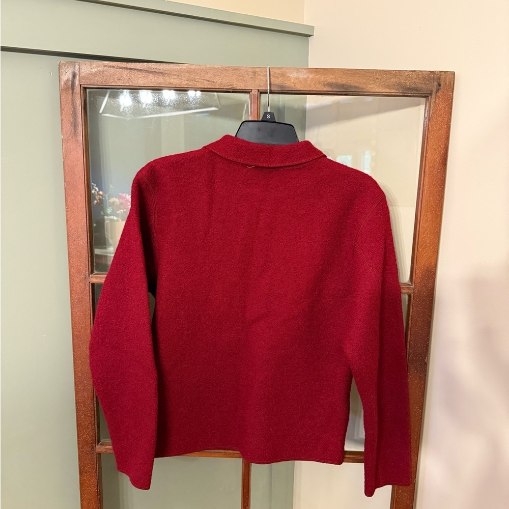 Vintage Classic Ruby Red 100% Wool Jacket - Size Small - Picture 2 of 10